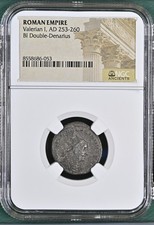 NGC Roman Empire Valerian I AD 253-260 BI Double Denarius Antoninianus (053)