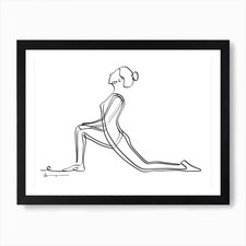 Low Lunge Pose Complete Art Print Framed Wall Art Poster Canvas Print Picture