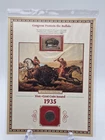 1935 Buffalo Nickel 1970 Wildlife Conservation Stamp Buffalo History Card As Is