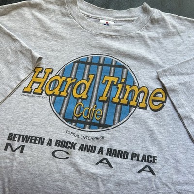 Vintage Hard Time Cafe Parody Prison Jail Restaurant Promo Graphic T-Shirt - XL