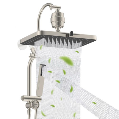 #ad 5 spray Filtered Rainfall Shower Head Combo High Pressure 13#x27;#x27; Showerhead wi... $203.19