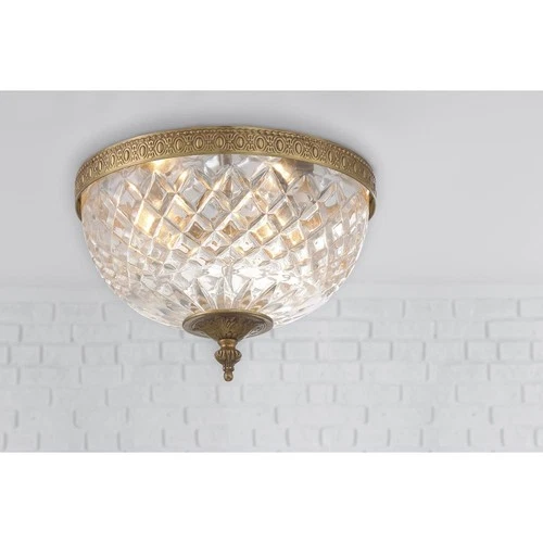 Crystorama 117-10-OB Radley 2 Light 10 inch Olde Brass Flush Ceiling Light - Picture 6 of 9