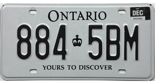 99 CENT SALE 2020s Ontario BUS License Plate #884 5BM No Reserve