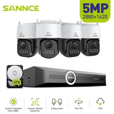 SANNCE 8CH NVR 5MP PT POE Security Camera IP System Two Way Audio Auto Tracking