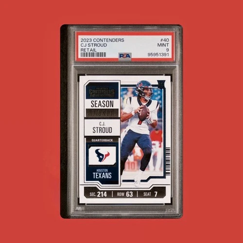 📈🚀💥2023 Contenders CJ Stroud Retail RC #40 Texans PSA 9 Texans