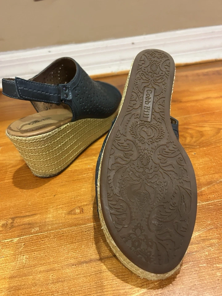Sandalias de cuña alpargata azul marino Cobb Hill para mujer - talla 10 - desgaste menor Foto 4 de 4