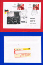 Au&szlig;ergew&ouml;hnlicher R-FDC &bdquo;50 Jahre&hellip;&ldquo; Postversuch Barlabel&hellip; 1999 GA/SM Postversuch