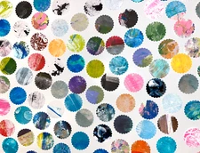 100 Collage Circles • 2 Inch Mixed Media Paper Cuts for Art & Junk Journals
