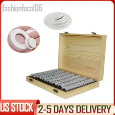 20Pcs Coins Capsules Wooden Display Storage Box Case Holder Collectible Supplies