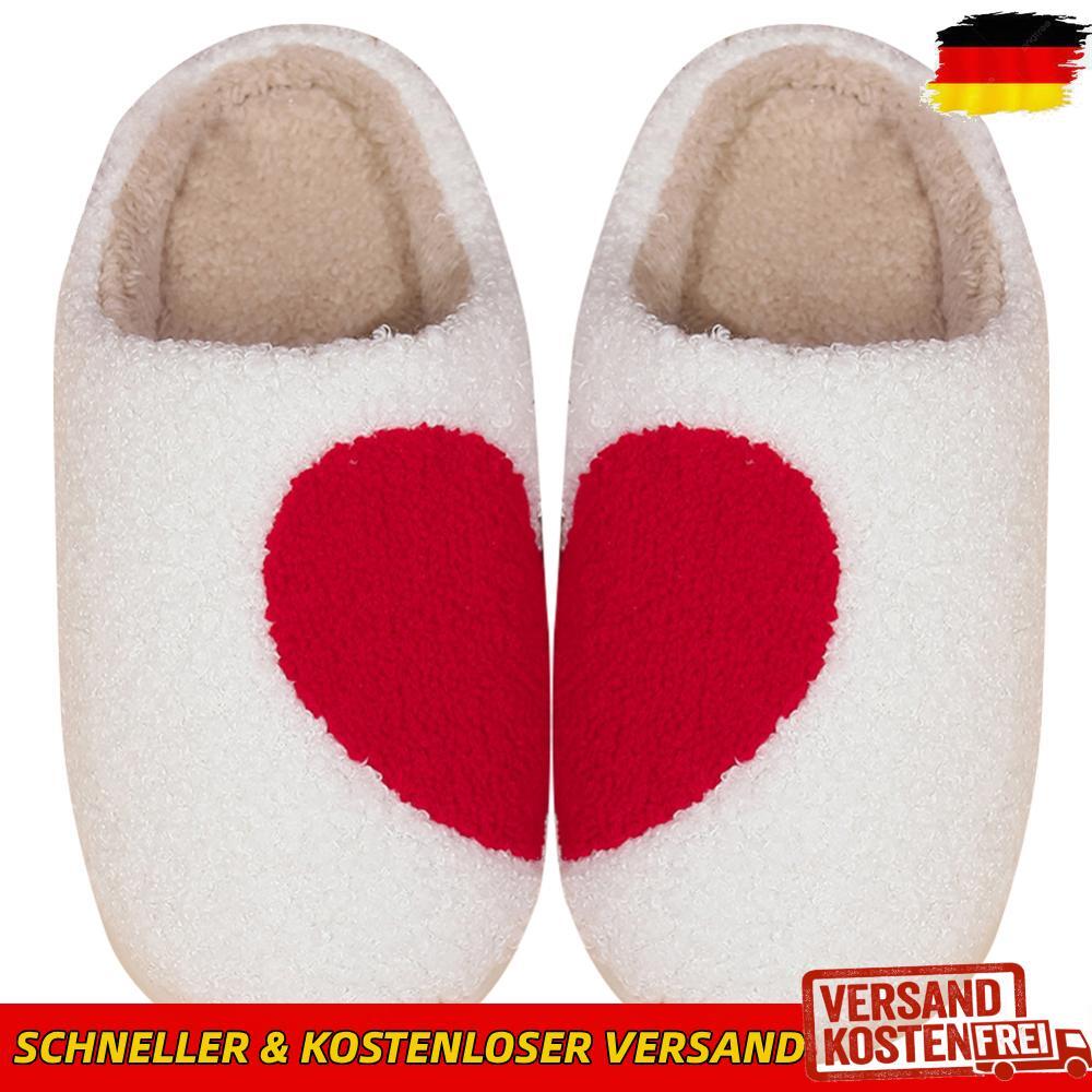 APL Pantofole Cuore Morbide Pelose Morbide Soffici Preppy Pantofole Antiscivolo per Coppie Regali