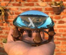 Antique Map magnifier, Brass Nautical 4" Magnifying Glass Paperweight Desk gift