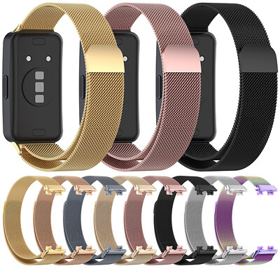 Für Huawei Band 8 Uhrenarmband Milanese Steel Watch Band Magnetic Loop Armband