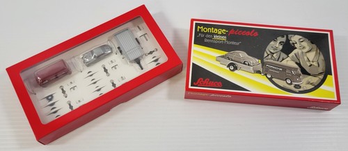 *C2) Schuco Montage Piccolo Porsche Renndienst VW T1 Porsche 356 Trailer Kit
