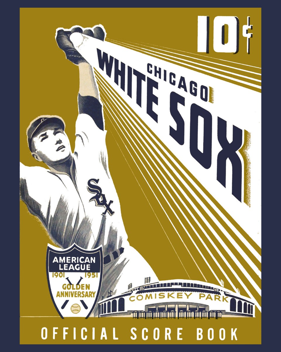 Chicago White Sox 1951 (50th Anniversary.) Score Card - 8x10 Color