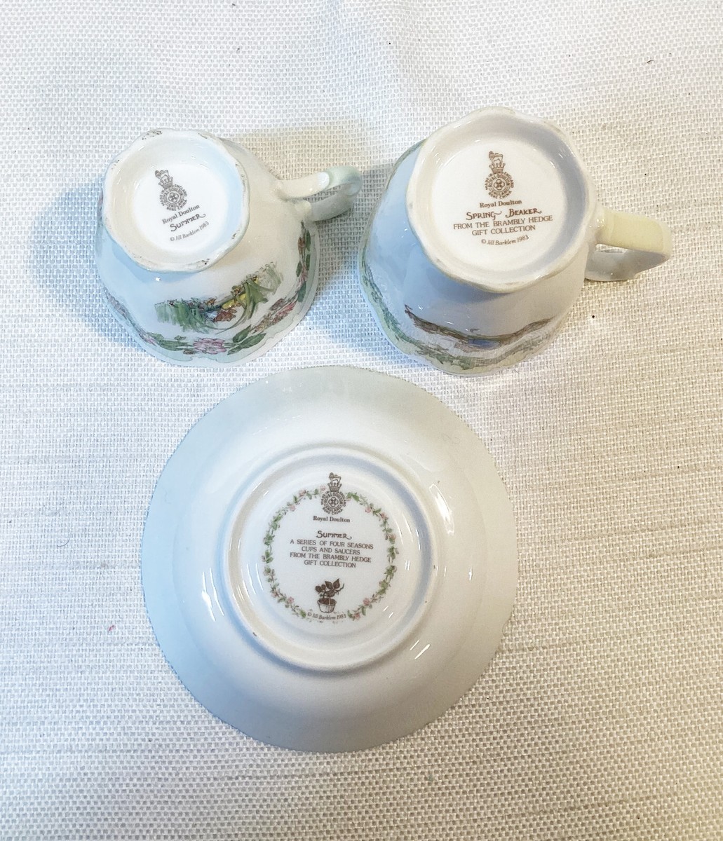 Royal Doulton Summer Spring Beaker Jill Barklem 1983 Tea Cup Royal Doulton Summer Spring Beaker Jill Barklem 1983 Tea Cup