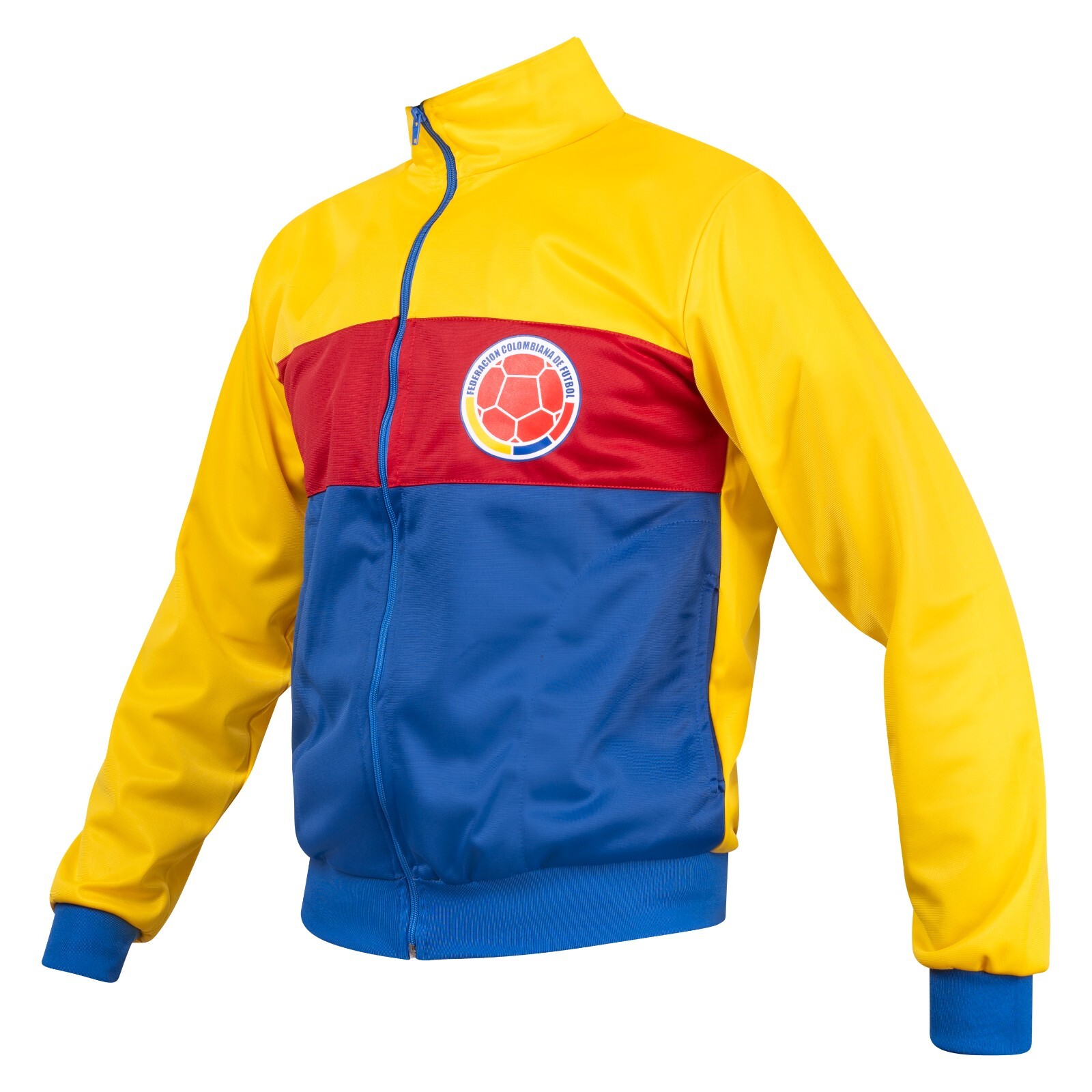 National Colombia Retro Football Yellow Blue Red Vintage Sport
