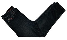 Diesel Library 2005 5-Pocket Regular Tapered Men Black Button-Fly Jeans; 30 x 25