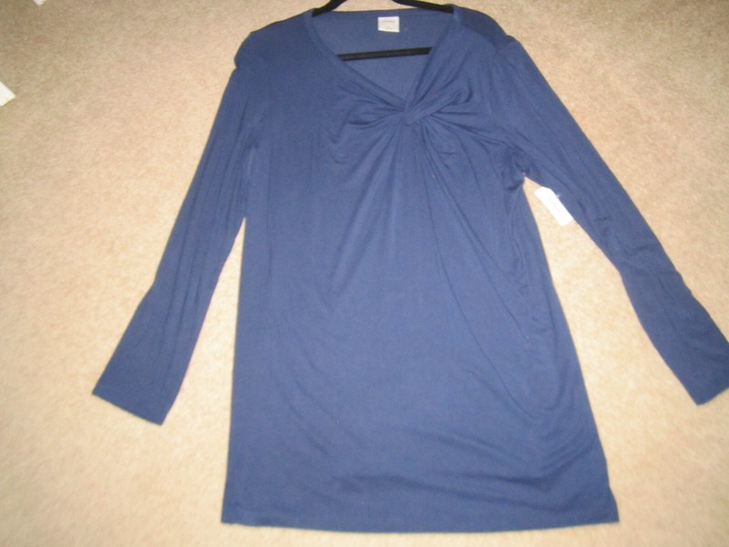 Soma Knotted front  Lounge Straight tunic In Galaxy Blue size L NWT