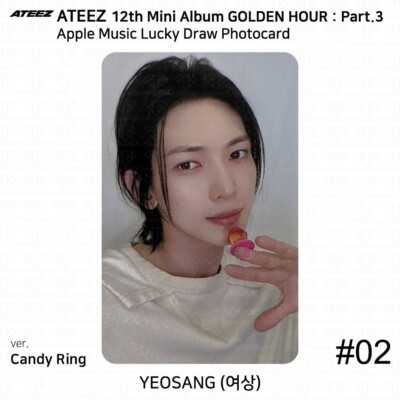 ATEEZ 12th Mini Golden Hour Part.3 Applemusic Luckydraw Photocard