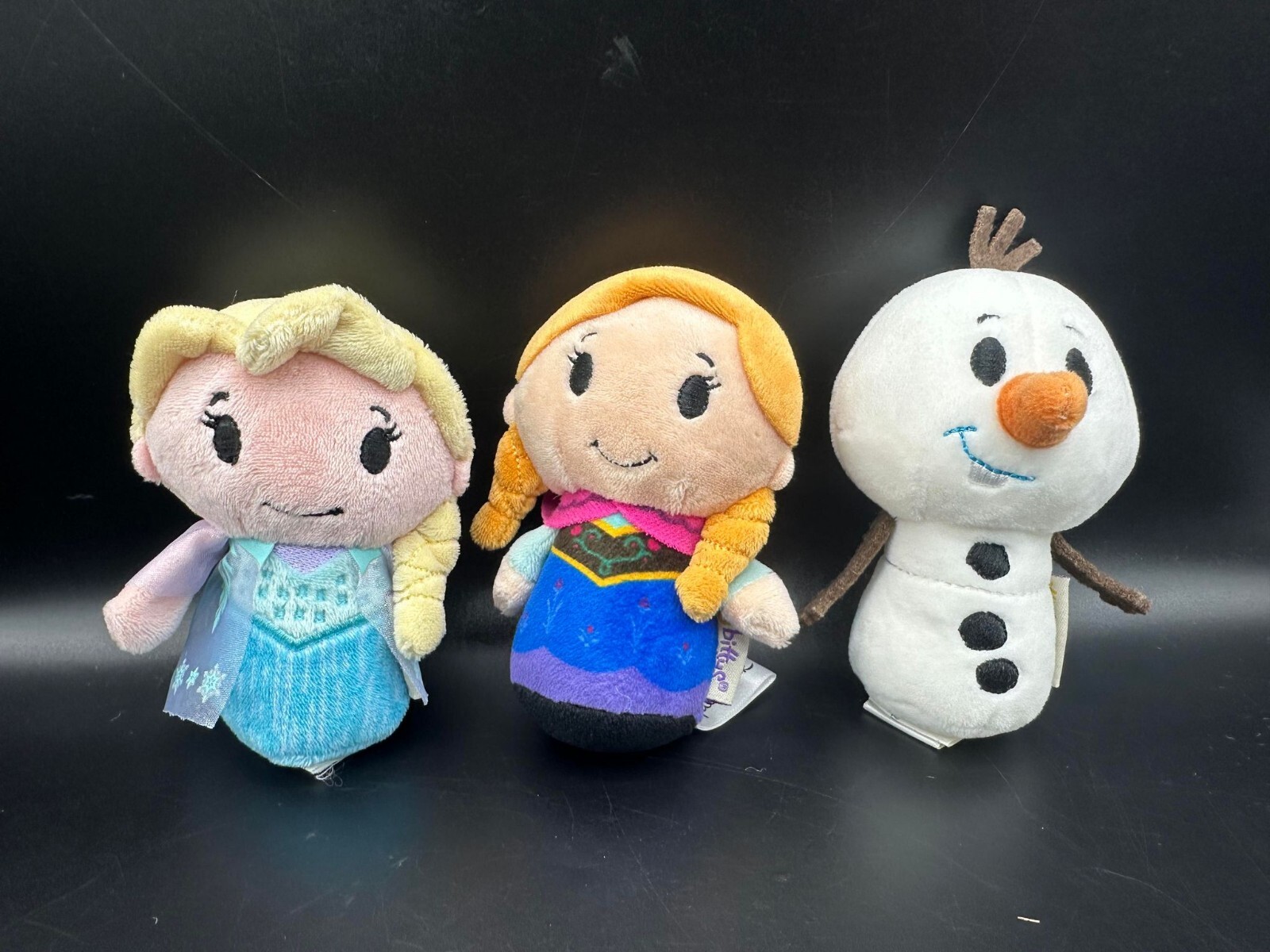 Hallmark Itty Bittys Original Disney Frozen Elsa Anna and Olaf 4" Plush