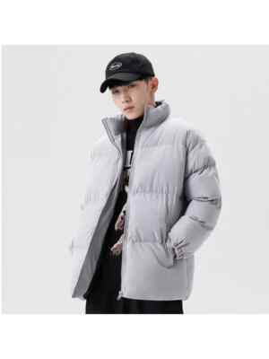 Bomber Synthetische Daunenjacke Mode Herren Hellgrau Bomber Taschen 11310