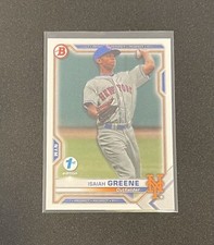 2021 Bowman 1st Edition Base #BFE-62 Isaiah Greene - New York Mets