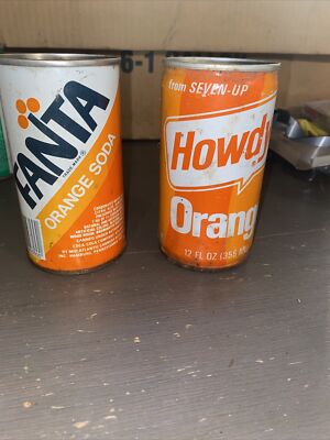 Vintage Flat Top Pull Tab Can Coca-Cola Orange Flavored Fanta howdy 7 ...