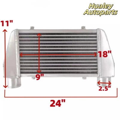Top Mount Intercooler 24''X11''X3.2'' Universal 2.5''In/Outlet Tube&Fin Turbo