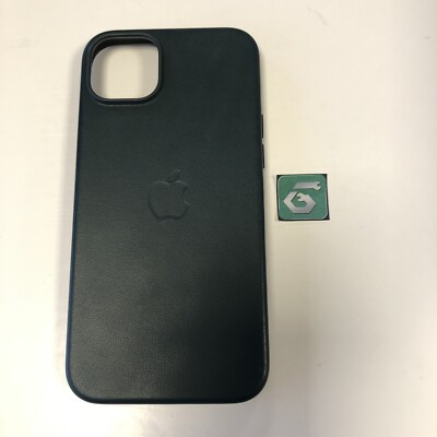 Apple iPhone 14 Plus Genuine OEM Leather Case w/MagSafe Forest Green Used