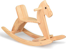 Rocking Horse Wooden Ride on Toy for Kids Classic Design Rocking Horse with Peda