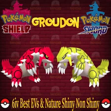 Pokemon Sword & Shield Groudon Legend 6IV Best EVs & Nature 🌟Shiny🌟, Non Shiny
