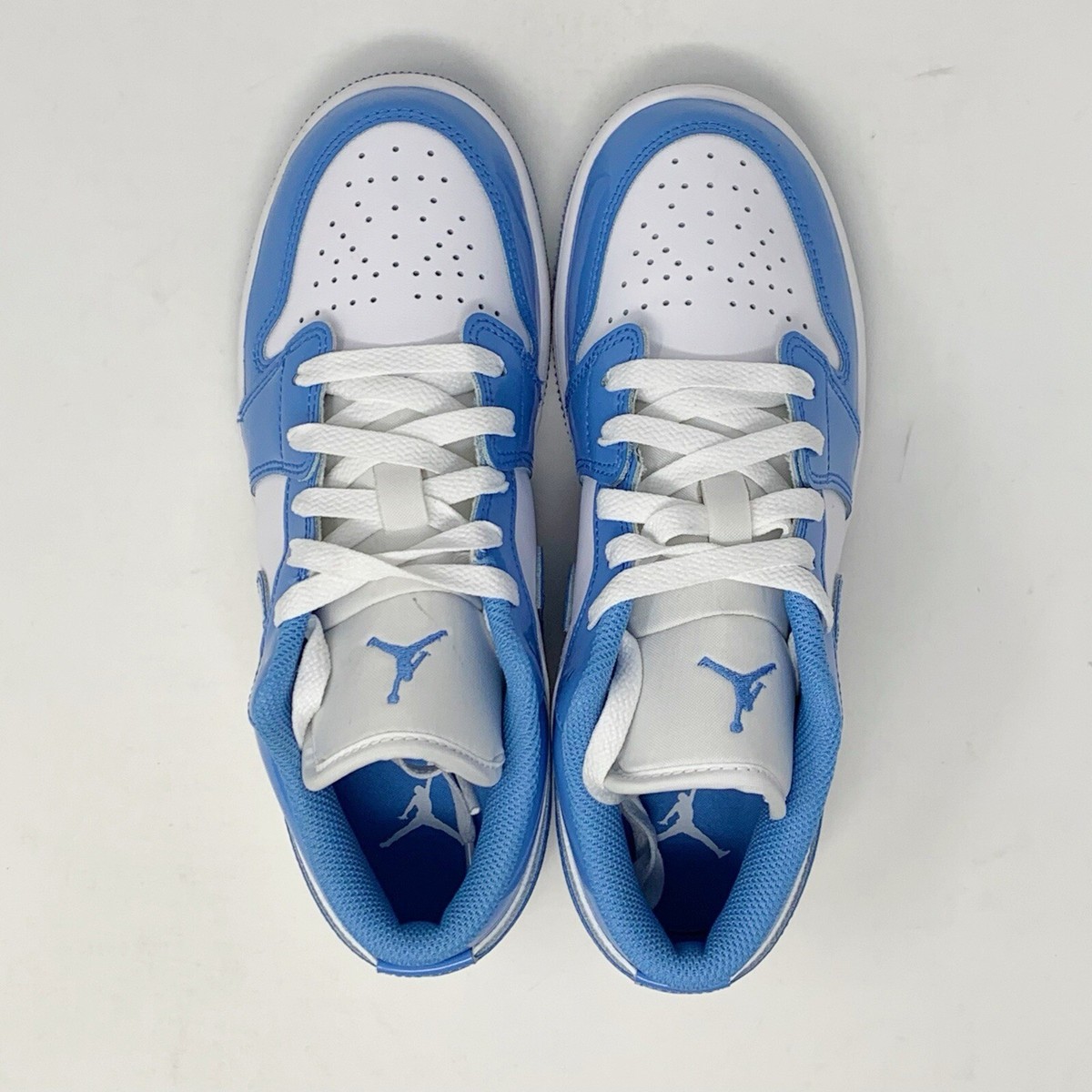 Air Jordan 1 Low UNC University Patent Sneakers, Size 6Y / 7.5W