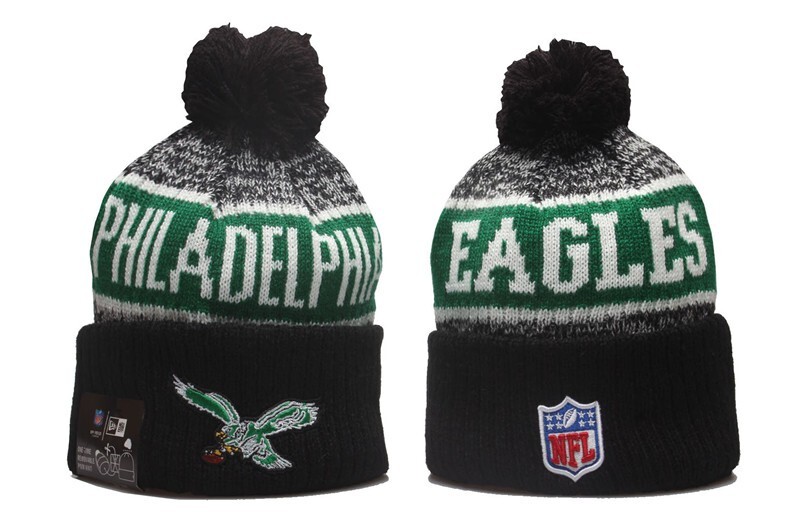 New NFL Sports Knitted Hat Philadelphia Eagles Beanie Hat Fleece Lined Warm Hats