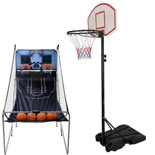 Adjustable/Electronic Basketball Hoop Backboard Systems Kids Field Goal Practice