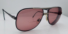 Vintage Marcolin 900 Black Gray Pilot Metal Sunglasses Italy FRAMES ONLY