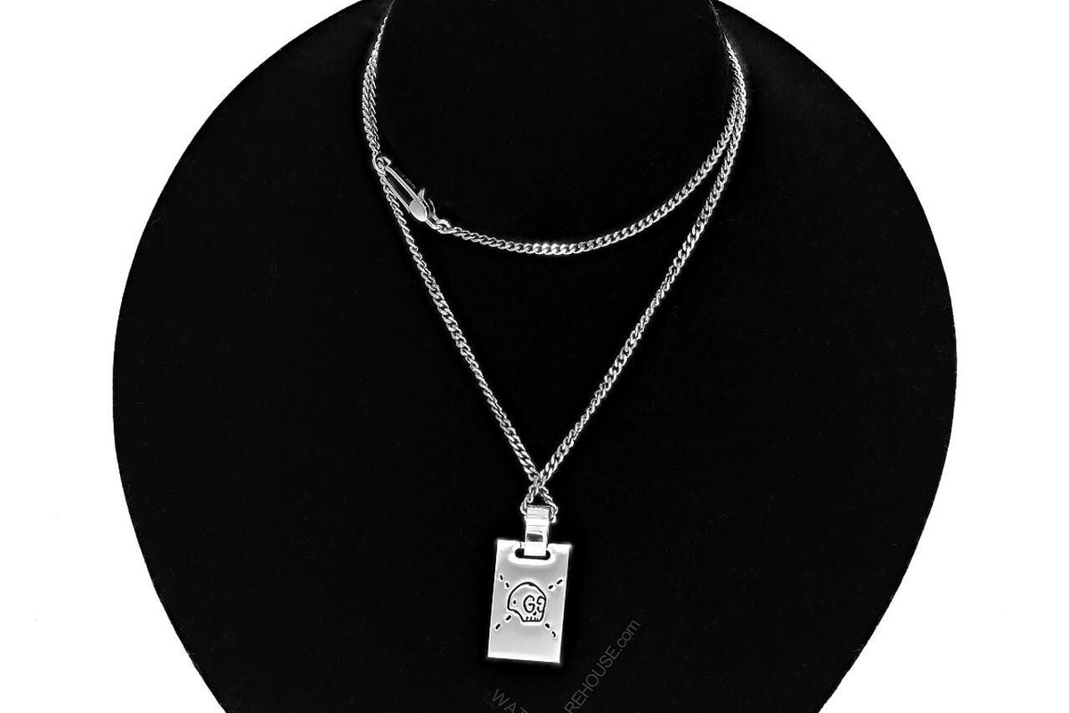 GUCCI Ghost Pendant Sterling Silver Necklace YBB45531500100U | eBay