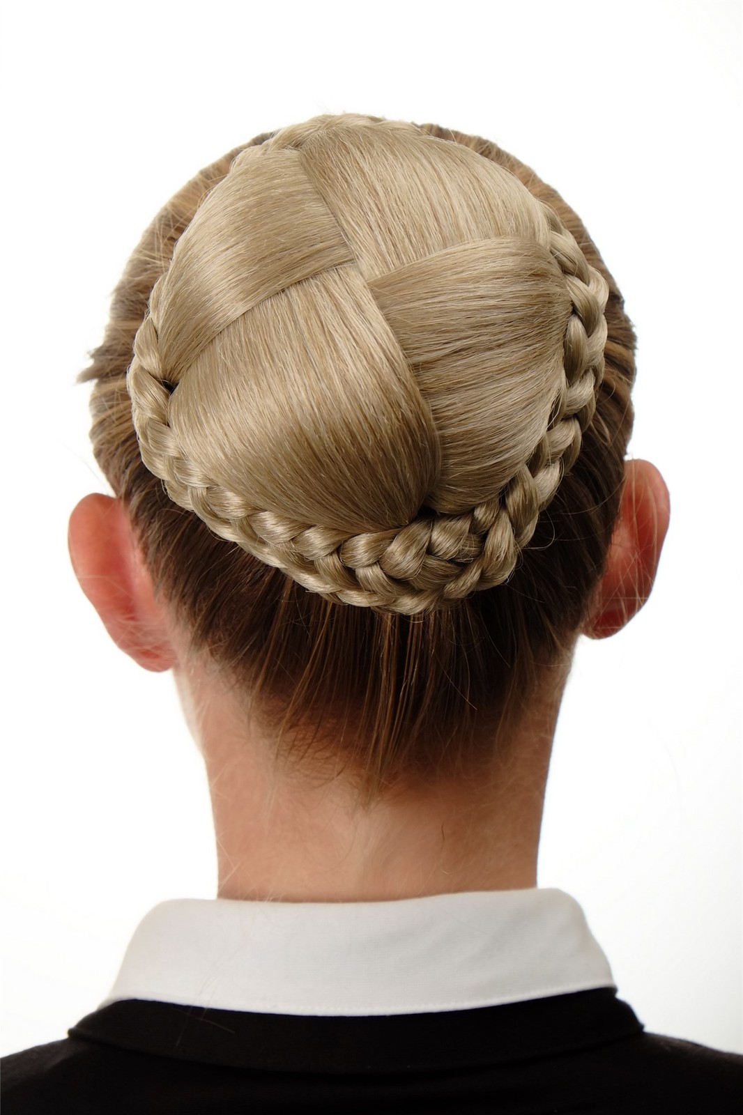 Ornate Braided Blonde Bun Hairpiece Costume Accessory Ash Blonde N796-22
