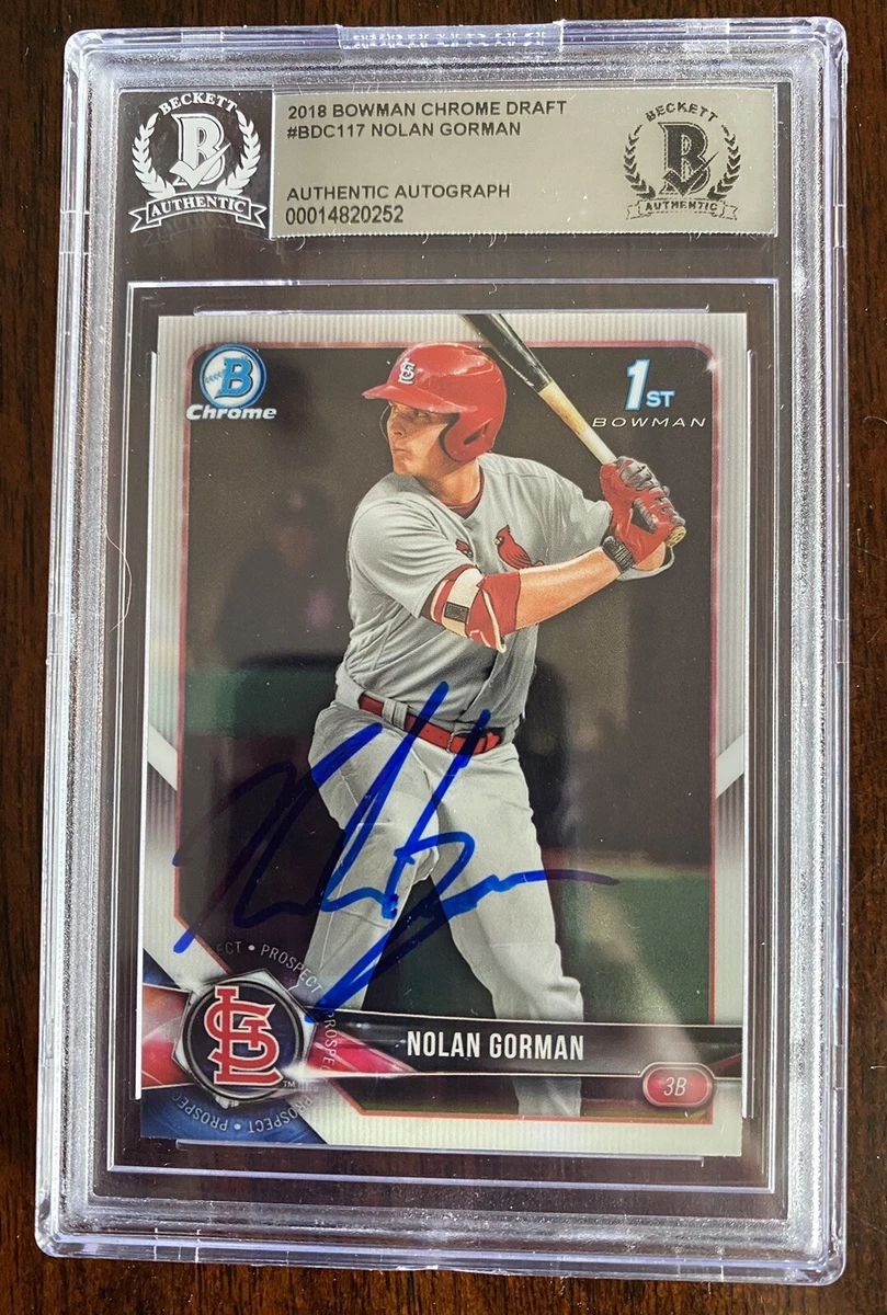 Nolan Gorman 1st bowman auto トレーディングカード