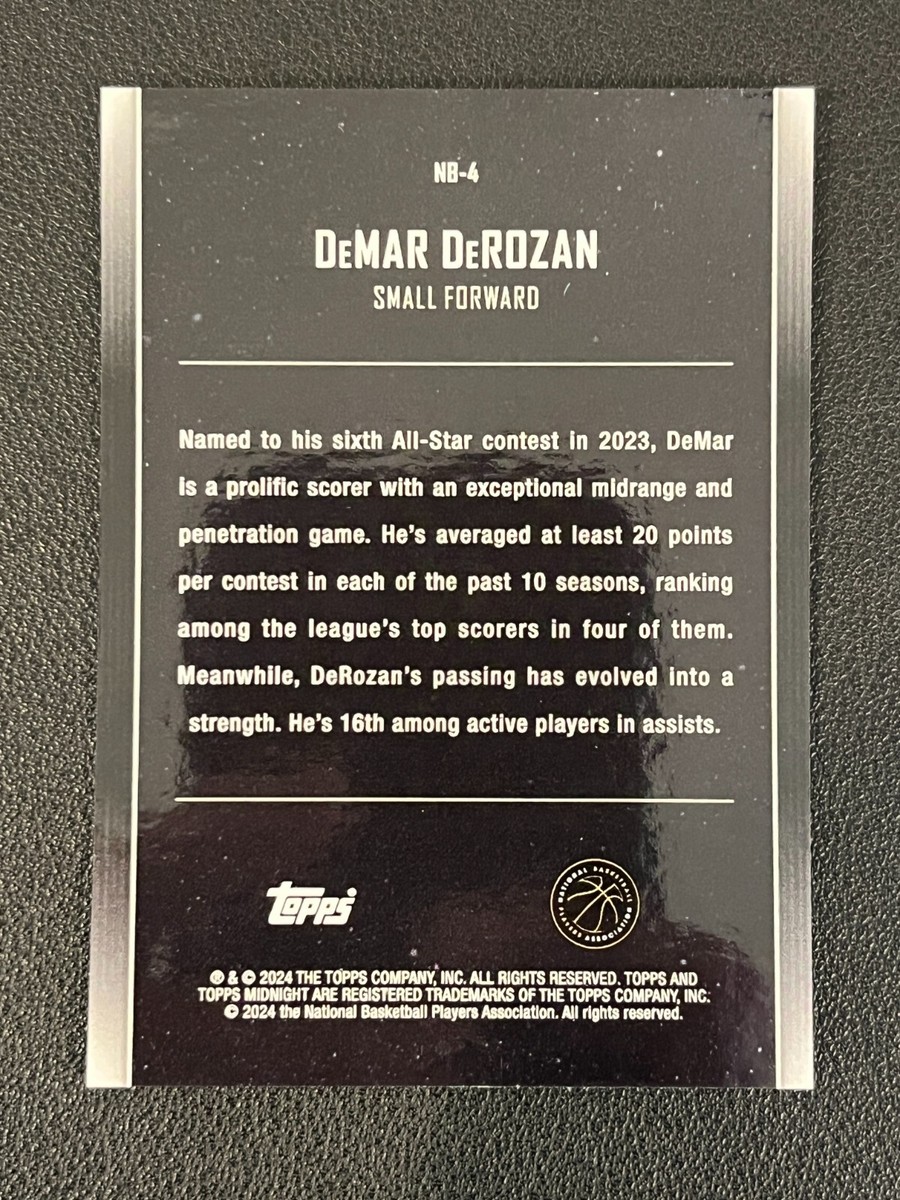DeMar DeRozan 2023-24 Topps Midnight Basketballl Nightball Bulls