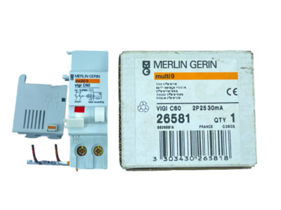 Merlin Gerin Multi9 vigi C60 Erdschluss Modul 26581 8826581A 2P 25 30mA