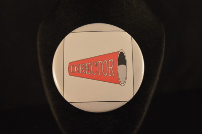 ''DIRECTOR''  BUTTON pin pinback 2 1/4'' badge NEW  Big!  creative  boss  producer