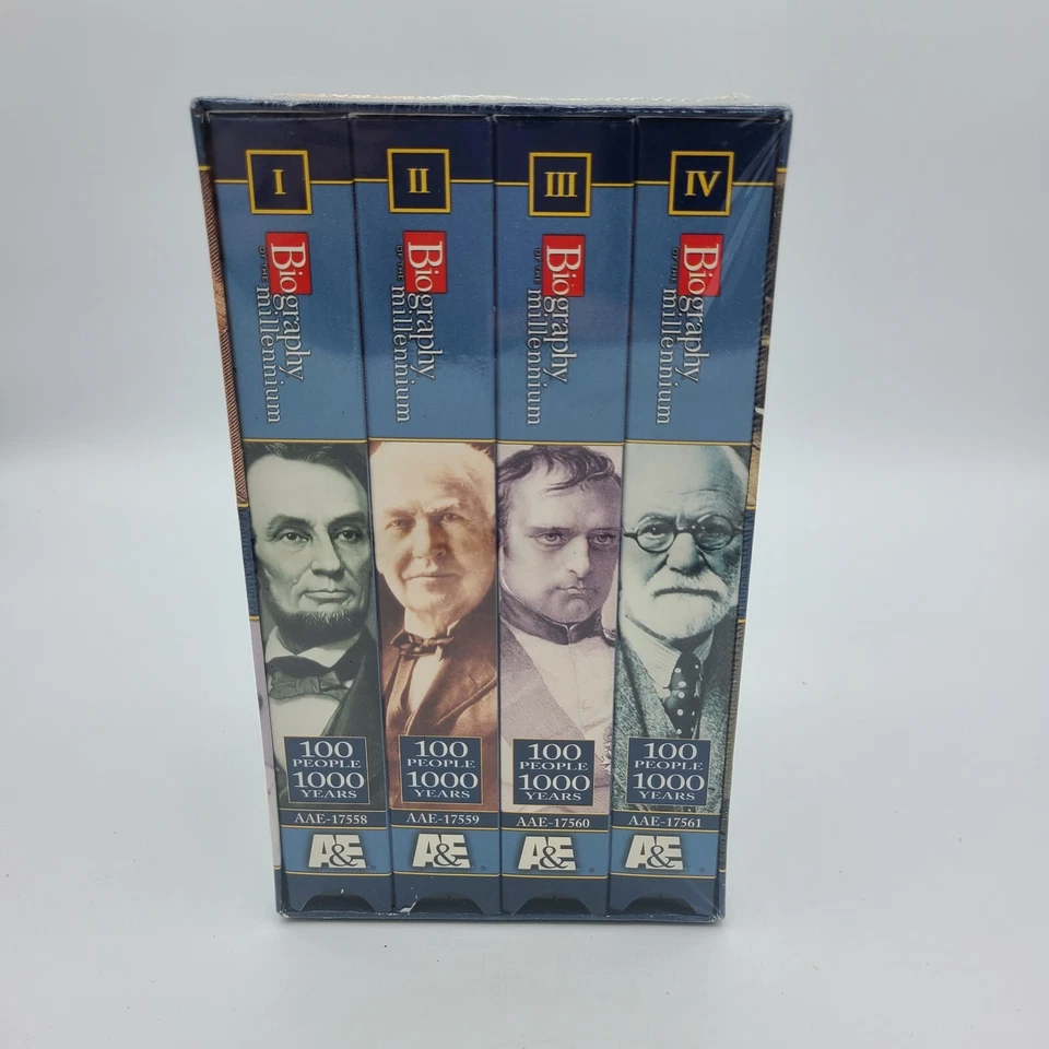 100 People 1000 Years Biography of the Millennium A&E 4 VHS Boxed Set NOS 1999 - Image 2 of 4