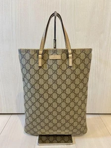 Sac fourre tout Gucci cuir PVC authentique beige moyen femme France 116390