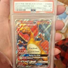 2017 POKEMON SM BLACK STAR PROMO #SM60 FULL ART/CHARIZARD GX PSA 8