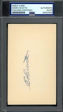Eddie Cicotte PSA DNA Signed 3x5 Index Card 1919 Black Sox Autographed