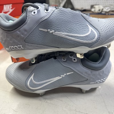 Nike Hyperdiamond 4 Elite Softball Cleats Womens 8.5 Metal Spikes White NEW