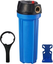 10-Inch Whole House Slim Water Filter Housing for 2.5"x10"Filter - 3/4"NPTBrass