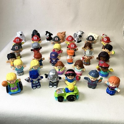 Fisher Price Little People Mixed LOT of 36 Figures & Animals CHUNKY MODERN