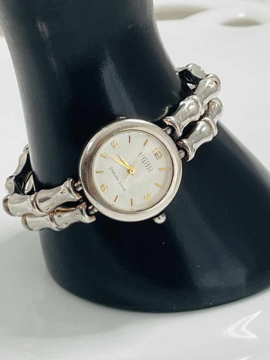 Ecclissi Sterling Silver Bamboo Link Ladies Wrist Watch  display picture 1