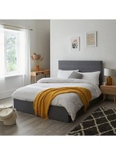 Lennox Fabric Double Bed Frame Grey Durable and Comfortable Bed Frame Design